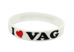 Silicone wristband | I Love VAG | white