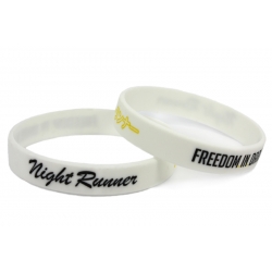 Silicone wristband | Night Runner | white