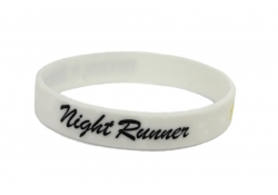 Silicone wristband | Night Runner | white