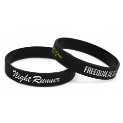 Silicone wristband | Night Runner | black