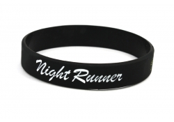Silicone wristband | Night Runner | black