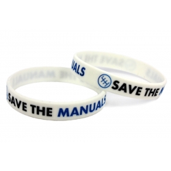 Silicone wristband | Save The Manuals | white