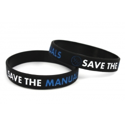 Silicone wristband | Save The Manuals | black