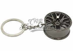 0.01 wheel keychain | Black chrome