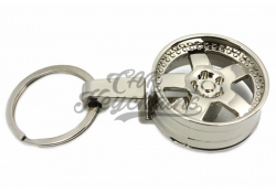 5-arms wheel keychain | Chrome