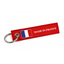 Made In France jet tag keychain