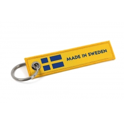 Made In Sweden jet tag keychain
