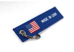 Made In USA jet tag keychain