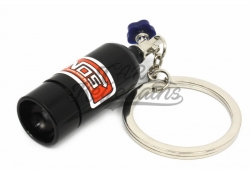 NOS LED bottle keychain | Black