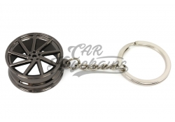 CVT wheel keychain | black chrome