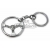 Steering wheel keychain | chrome-silver matt