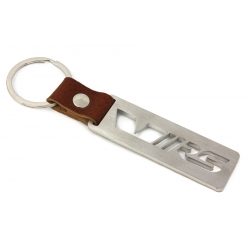 RS VRS Skoda keychain | Stainless steel + leather