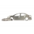 Dacia Logan MK2 sedan keychain | Stainless steel